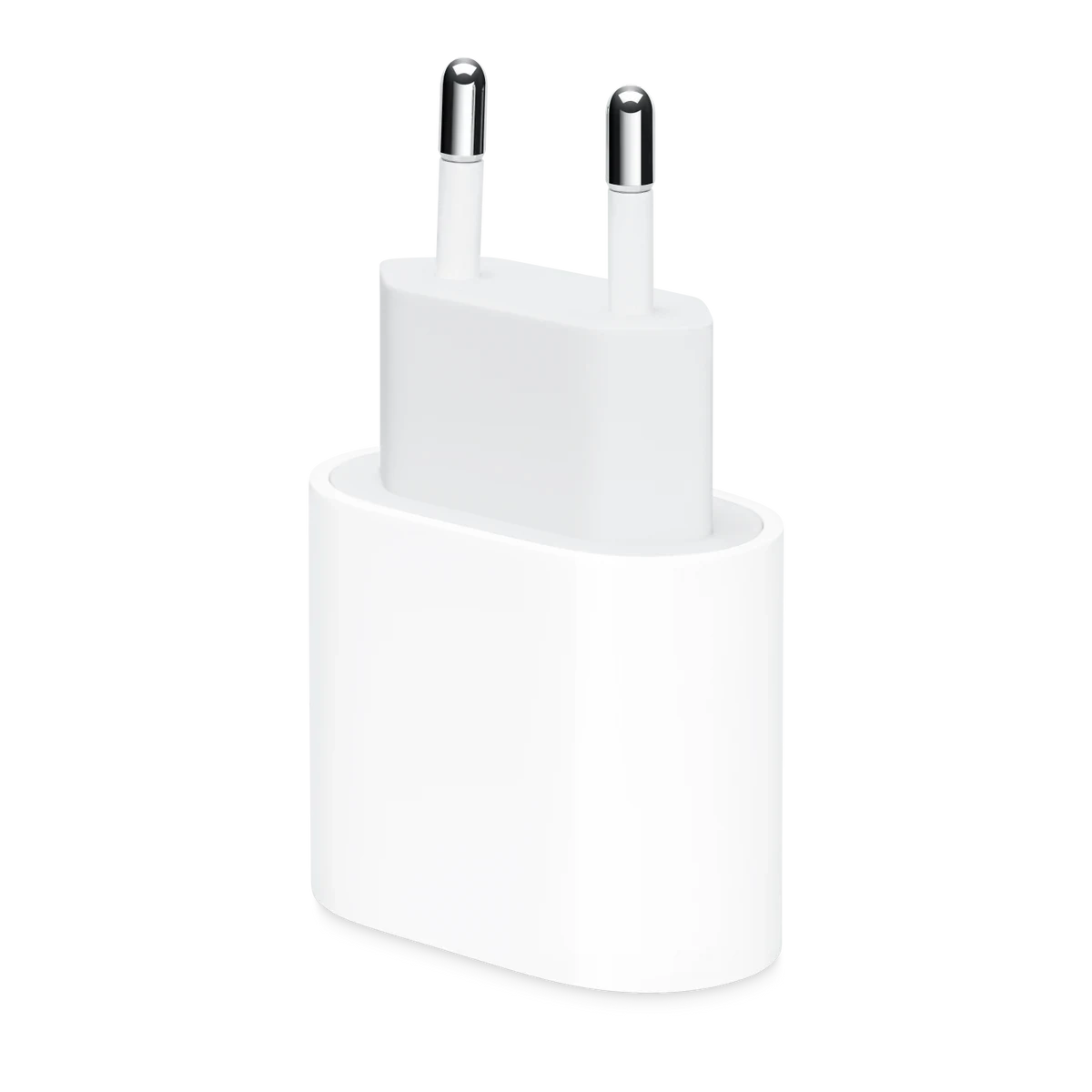 Adaptador de energia USB-C de 20 watts branco com plugue de tomada tipo C