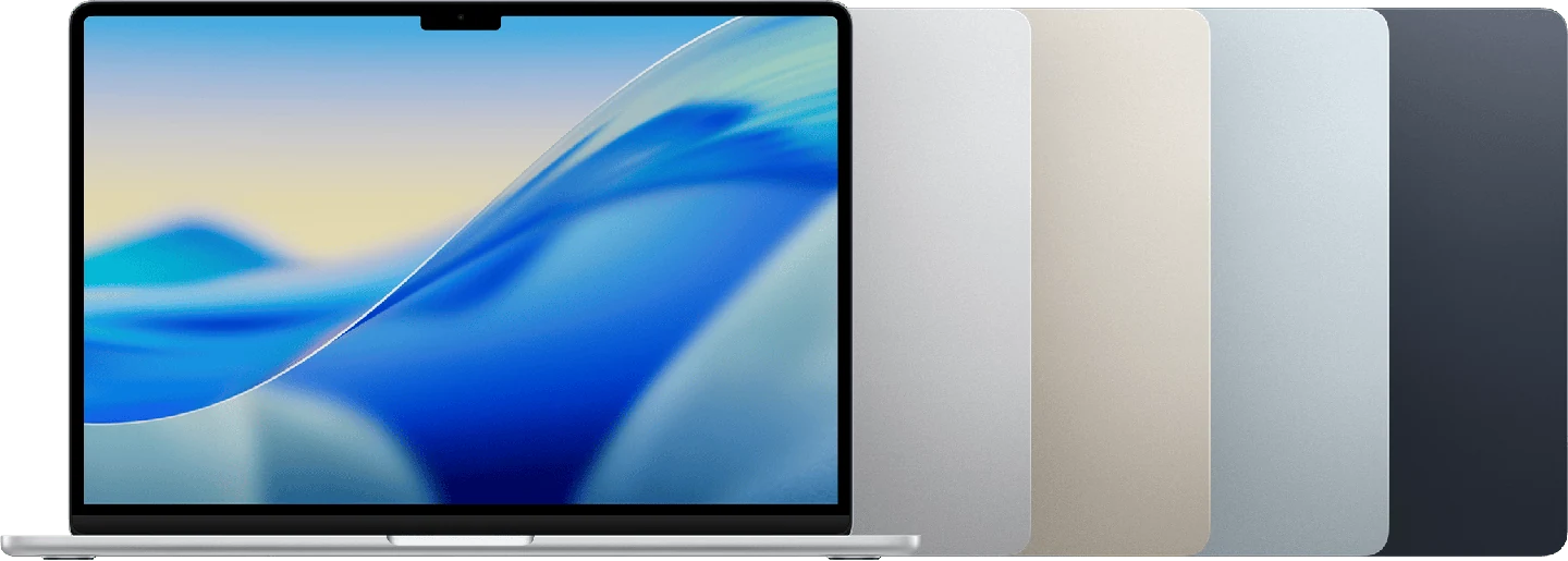 Parte frontal do MacBook Air (15 polegadas, M5).